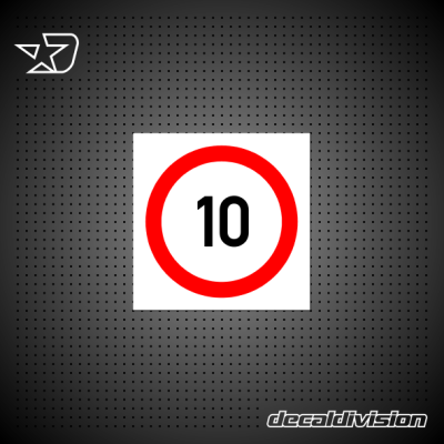 Speed Limit Sign 10km Speed Limit Sign 10km